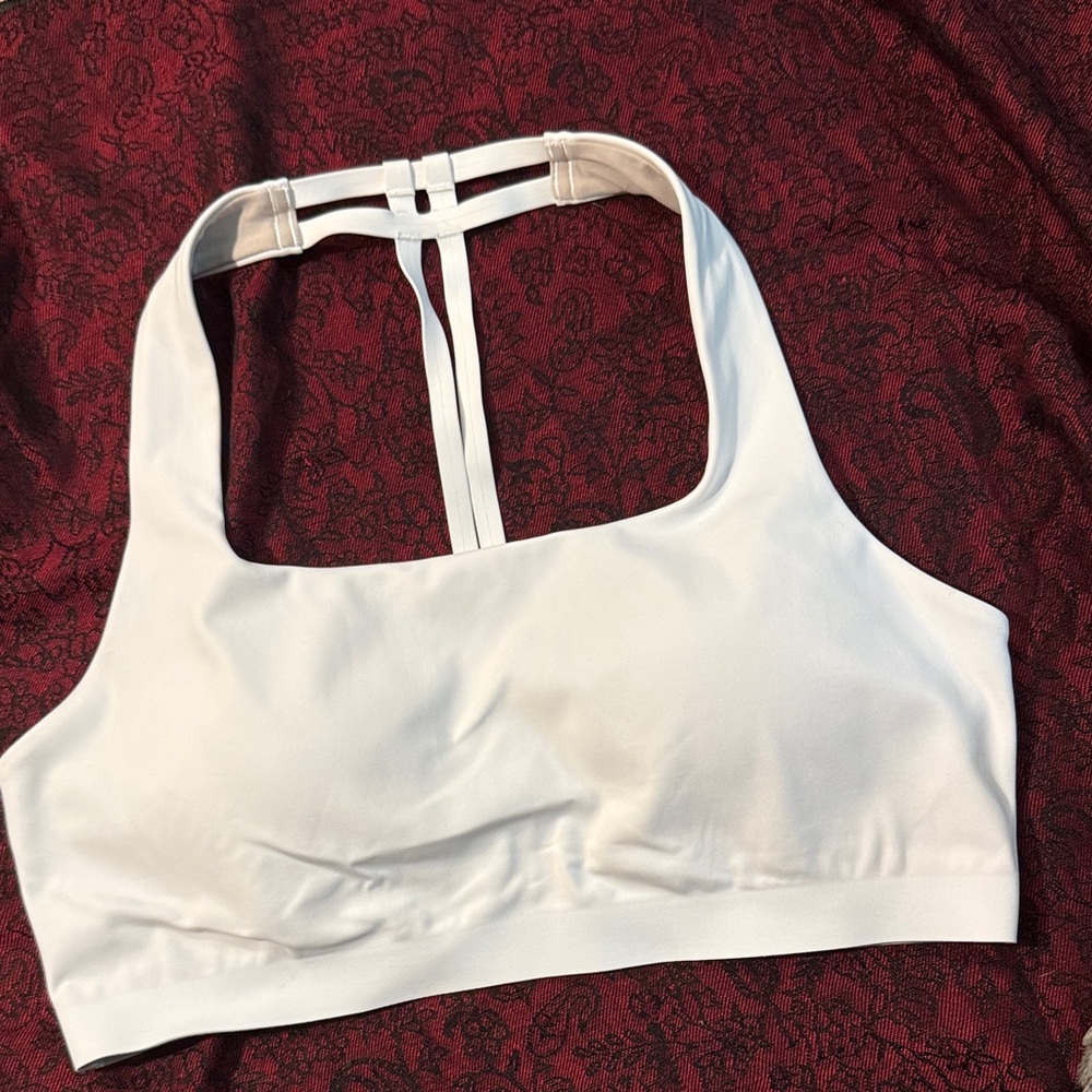 Lululemon FlexyFlex T-Back White Strappy Sports Bra - Picture 4 of 4
